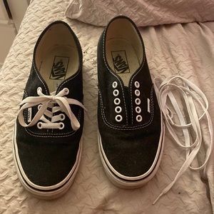 Authentic black and white vans